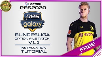 PES 2020 | PESGalaxy Bundesliga Option File Installation Tutorial [FREE]