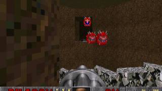 Cacodemons fight in Doom II (example 1)