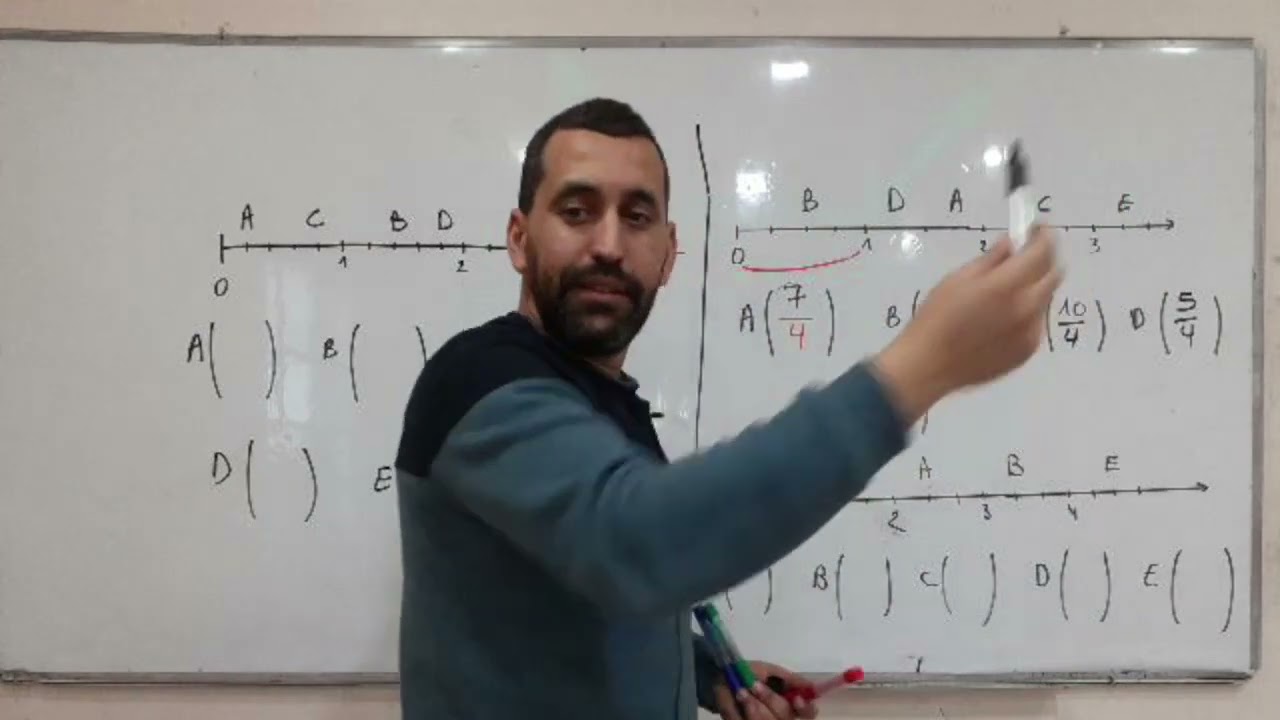 طريقة جد سهلة لقراءة فاصلة نقطة من نصف مستقيم مدرج أولى متوسط رياضيات