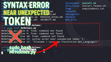 Fix syntax error near unexpected token 