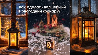 Как сделать волшебный новогодний фонарь. Украшения для торта. Cake decoration