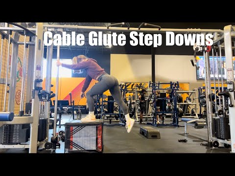 Cable Glute Step Downs