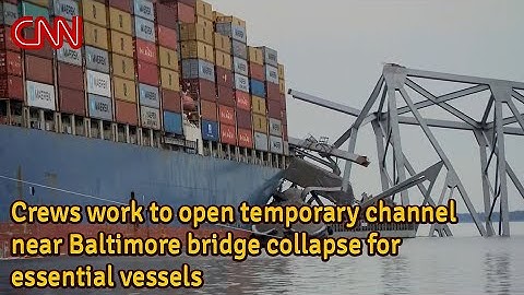 Crews work to open temporary channel near Baltimore bridge collapse for essential vessels | YT News