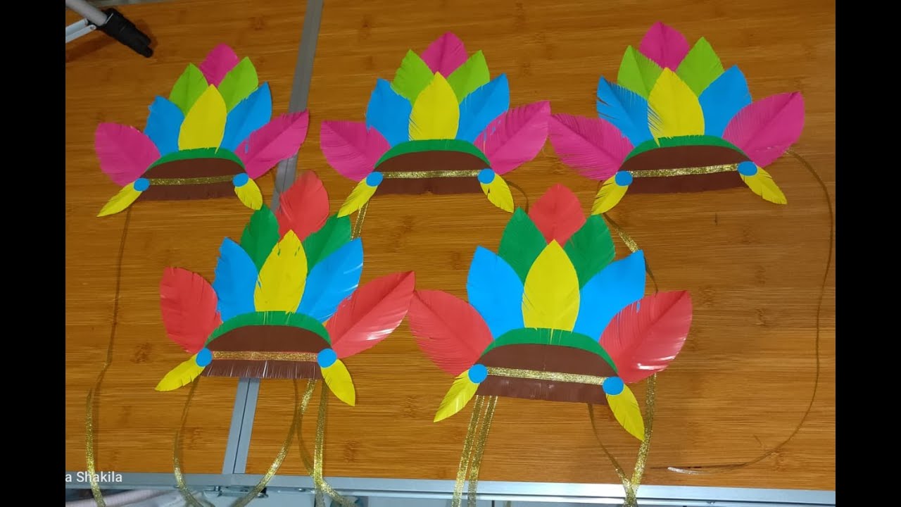 Tutorial membuat topi seperti bulu ayam dari kertas origami 
