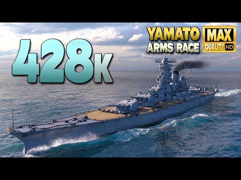 Линкор Ямато: Гигантские повреждения на карте «Спящий великан» - World of Warships