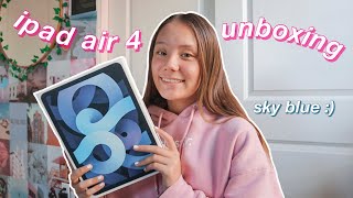 IPAD AIR 4 UNBOXING!  ~unboxing, setting up, accessories, and more!