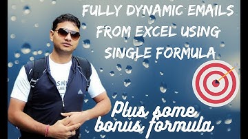 Fully Dynamic EMAILS from excel using Hyperlink I Bonus formulas covered