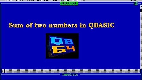 Sum two numbers in QBASIC || add two numbers || QBASIC programming||