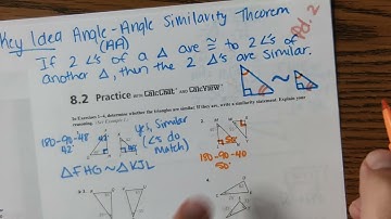 8.2 Practice Page 687| Proving Triangle Similarity by AA| Chapter 8 Similarity | Big Ideas Textbook|