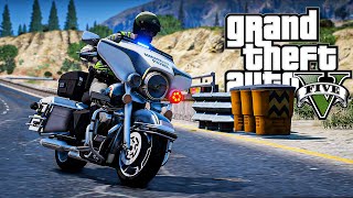 Bike Unit Gets Ambushed By Robbers in GTA 5 LSPDFR Police Mod