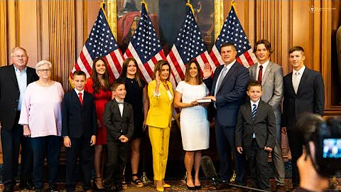 Speaker Pelosi Holds Ceremonial Swearing-in for Co...