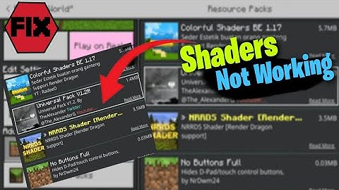 How To Fix Minecraft Shaders Not Working In 1.19 || How To Fix Shaders Not Working| Fix Shaders mcpe