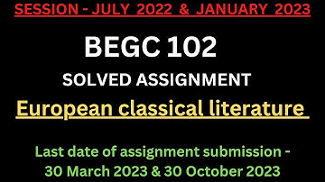 BEGC 102 Solved Assignment 2022-23 | BEGC 102 Solved Assignment PDF 2023 | BEGC 102 Assignment PDF