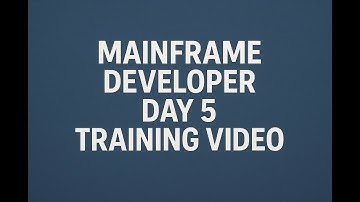 Mainframe Training Day5_ TSO/ISPF, JCL, VSAM,COBOL, DB2 and CICS