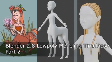 Blender 2.8 - Centaur Lowpoly character modeling Part 2