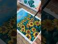 Sunflower gouache painting