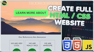 Create FULL HTML CSS WEBSITE in 30 Minutes | Build repsonsive Website HTML CSS Tutorial