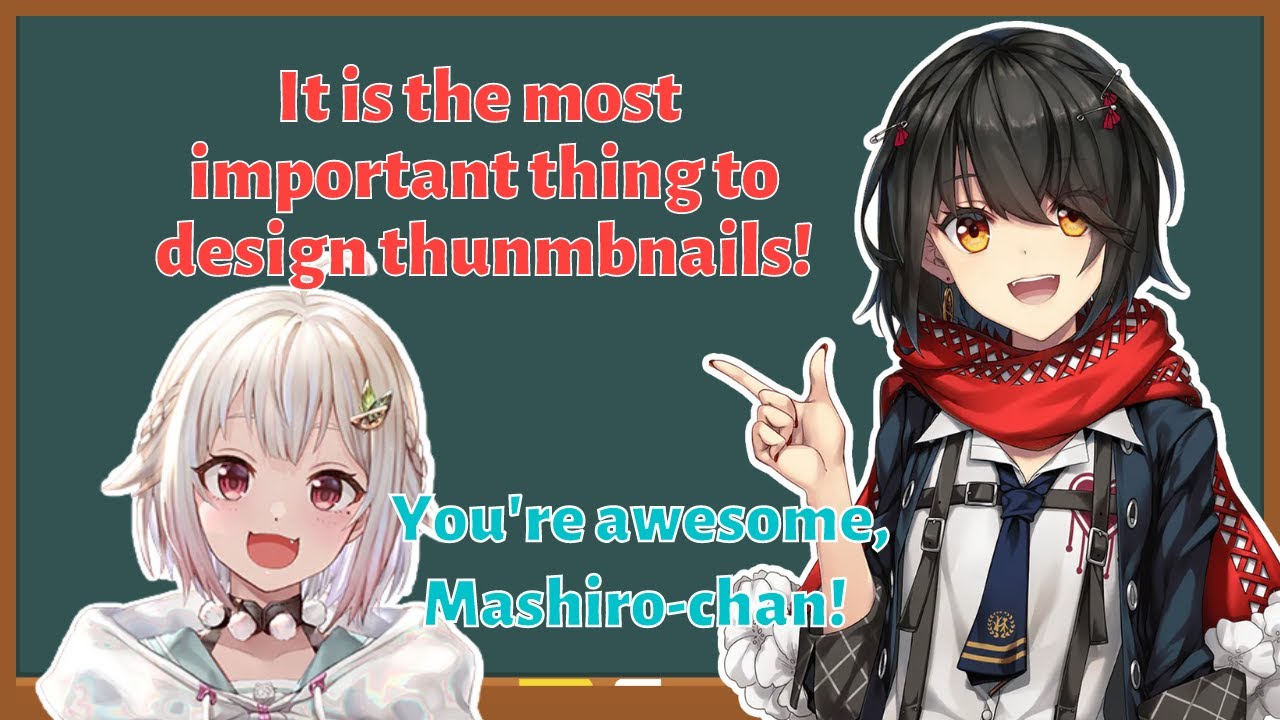 [Eng Sub] Mashiro teaches Hayama how to make good thumbnails [Hayama Marin/Mashiro Meme/Nijisanji]