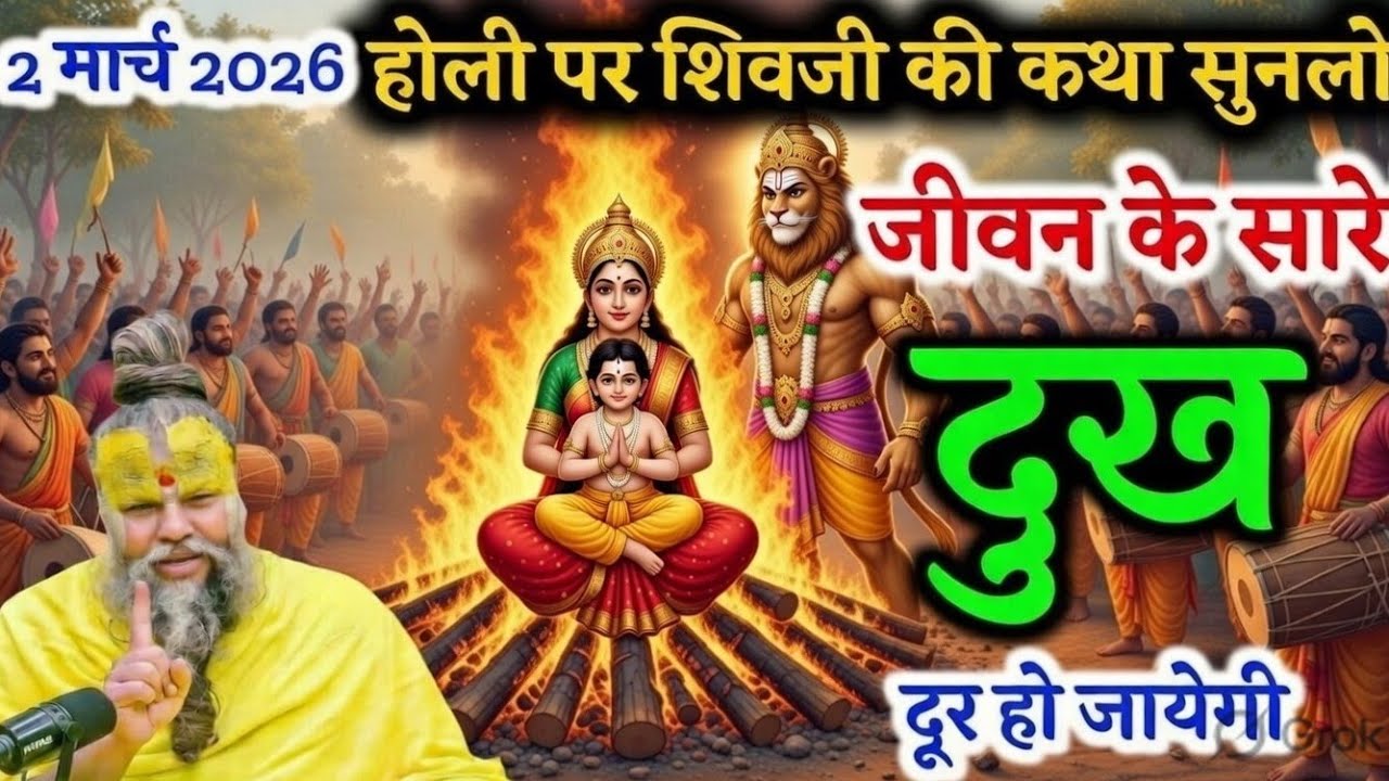 होली विशेष सोमवार कथा सुनिए, शिव कृपा और रंगों के साथ जीवन में खुशियां आएंगी | Premanand Ji Maharaj