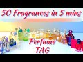 50 FRAGRANCES IN 5 MINS | Jeremy Fragrance TAG | Perfume Collection | Perfume TAG