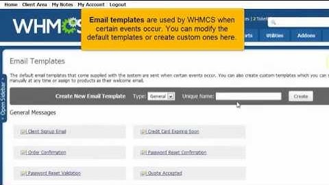 9 - How to customize the e-mail templates used by WHMCS