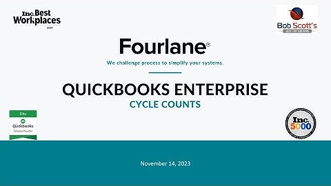 Inventory Cycle Counts - Learn QuickBooks Enterprise - Count Inventory - Expert Training