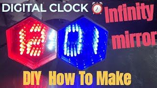 Celebrity DIY How To Make Infinity mirror# Homemade Digital Clock Wealth
