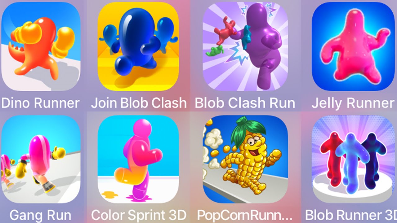 Dino Runner,Jelly Runner,Blob Clash,Blob Runner,Color Sprint,Join Blob  Clash,PopCorn Runner,Gang Run 
