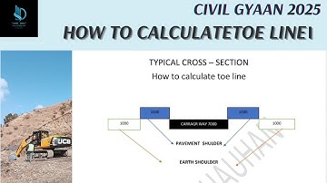 how to calculate Toe line /highway engineering/ Road construction