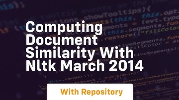 Computing document similarity with nltk march 2014