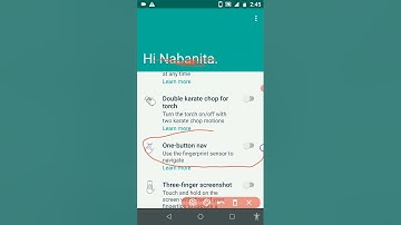 how to on one button navigation in moto G5 plus mobile.