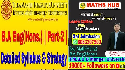 B.A Eng(Hons.) | Bhagalpur University (T.M.B.U) & Munger University | Part-2  Syllabus