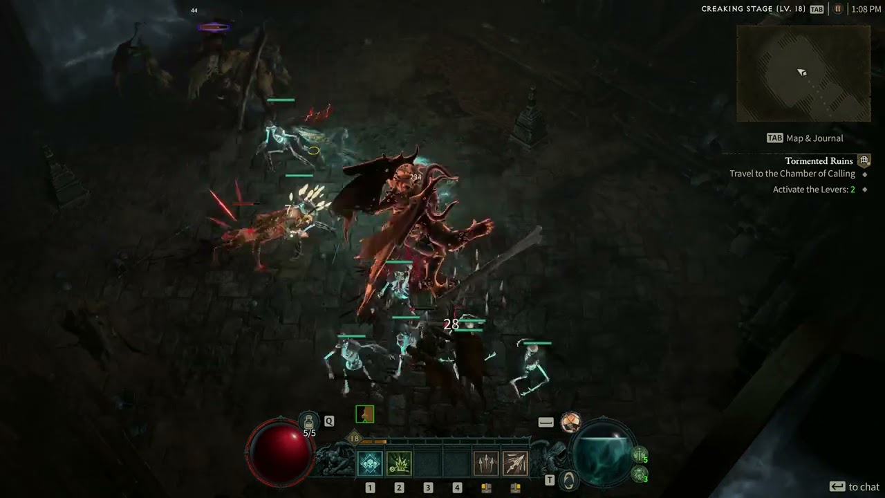 Diablo 4 Open Beta Necromancer Gameplay | No Commentary [4K]