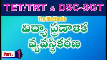 TET/DSC SGT Try Methods విద్యా ప్రణాళిక విద్యా ప్రణాళిక వ్యవస్థికరణ part 1