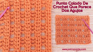 Sorprendente Punto Calado De CROCHET Que PARECE DOS AGUJAS Muy Fácil De Tejer by Patronarte 6,002 views 2 months ago 14 minutes, 39 seconds