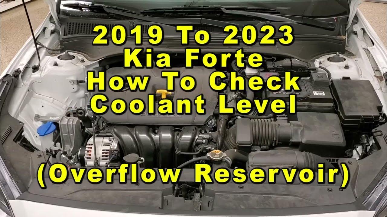 Kia Forte How To Check Coolant Antifreeze Level In Overflow Reservoir