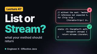 Return a List or a Stream in Java Choosing Return Types for Sequences | Effective Java L47