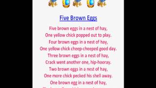 Five Brown Eggs (Kids Easter Poems)
