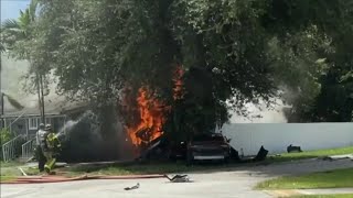 Fiery Crash Causes House Fire In Miami-Dade County