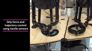 Autonomous grip force and trajectory control with tactile sensors