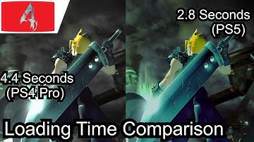 Final Fantasy VII Remastered PS4 Pro vs PS5 Backward Compatibility Load Time Comparisons
