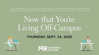 Virtual Information Session: Now That You're Living Off-Campus
