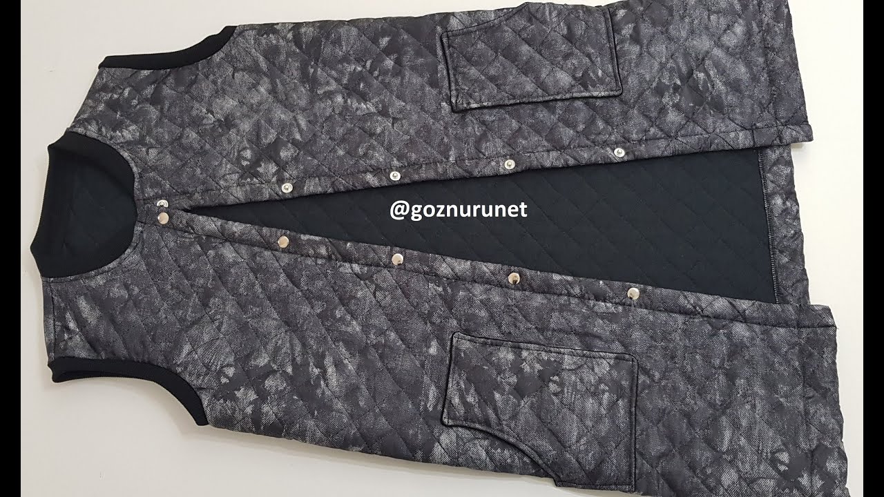 Kalıpsız Uzun Şişme Yelek Dikimi