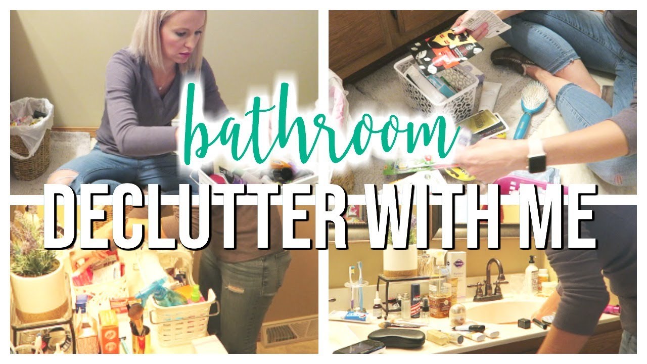 BATHROOM DECLUTTER WITH ME 2018 | MOTIVATION