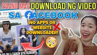 PAANO MAG SAVE NG MGA VIDEO SA FACEBOOK GAMIT LANG ANG FACEBOOK ACCOUNT || FACEBOOK UPDATE 2023