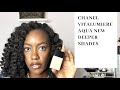 Review of new Chanel Vitalumiere Aqua Foundation Shades for Women of Colour #91, 121, 132 and 152