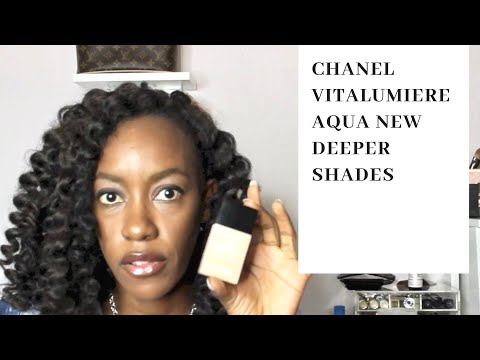 Review of new Chanel Vitalumiere Aqua Foundation Shades for Women of Colour  #91, 121, 132 and 152 