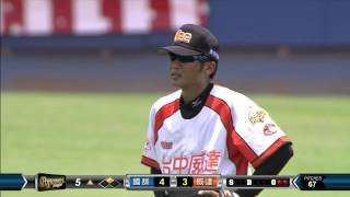 20140713-1 爆米花 國訓 vs 威達 5上 曾陶鎔幸運的德州二壘安打 帶2分打點 國訓4:3反超威達
