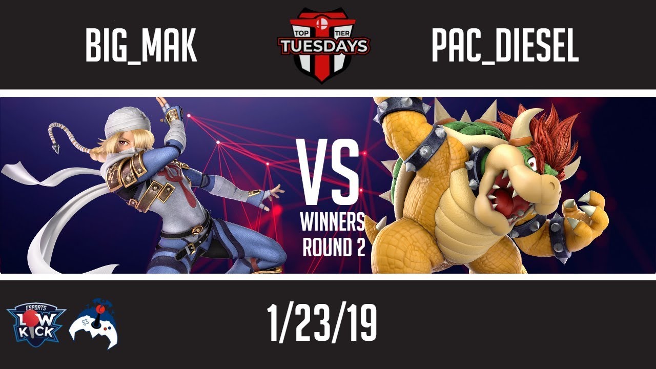 Top Tier Tuesday #17 Big_Mak (sheik) vs Pac_Diesel (Bowser) WR2