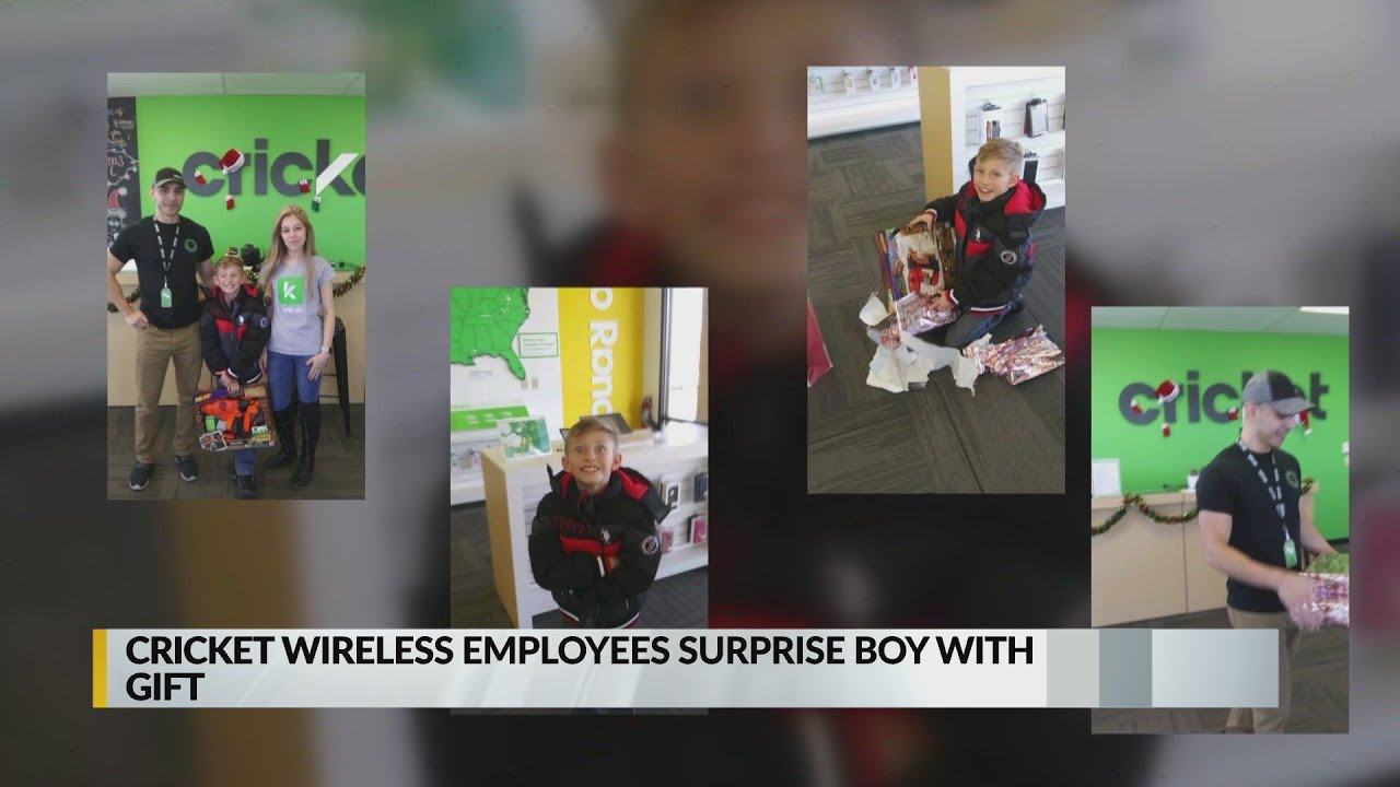 Cricket Wireless employees surprise boy with gift YouTube